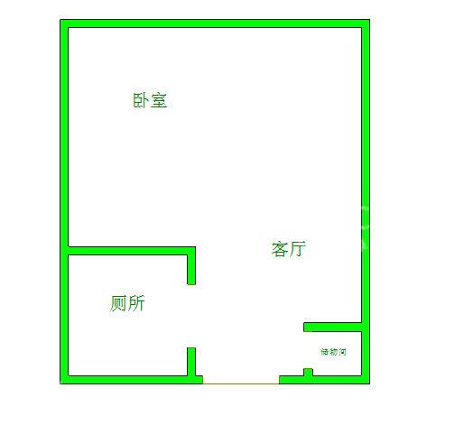 保利星座  2室2厅1卫   3300.00元/月户型图