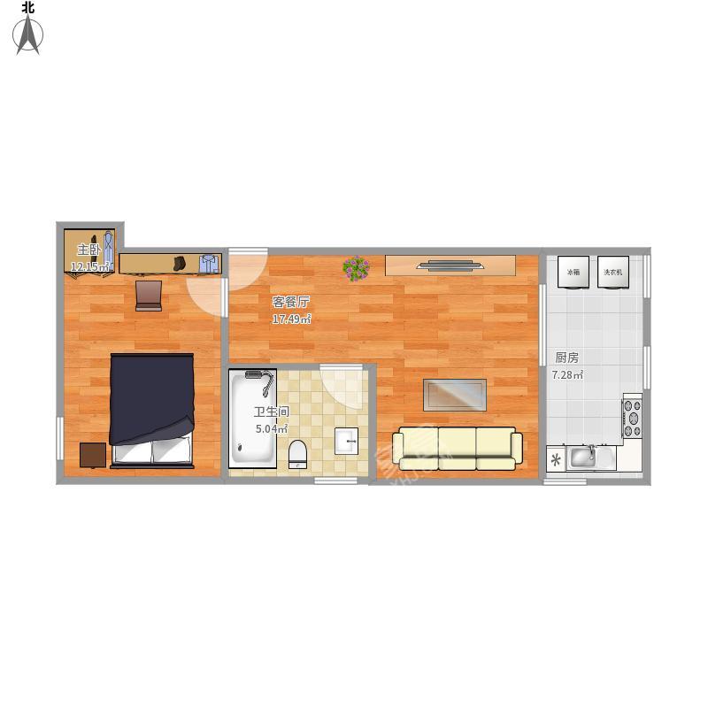 全丰小区  3室2厅2卫   51.80万户型图