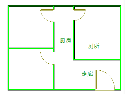 置信玉园清水湾  2室1厅1卫   1200.00元/月室内图1