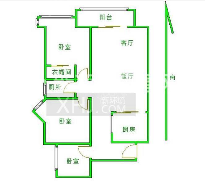 中铁丶西子香荷  2室1厅1卫   2500.00元/月室内图1