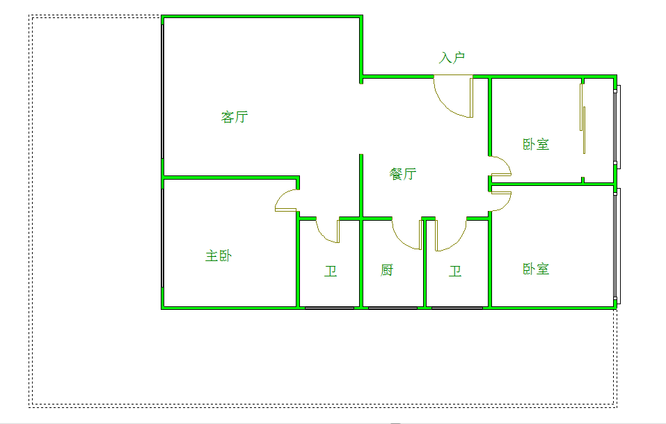 江郊庭苑  3室2厅2卫   2800.00元/月室内图1