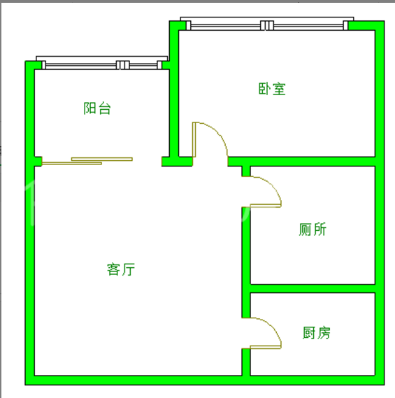 复地雍湖湾  1室1厅1卫   2500.00元/月室内图1