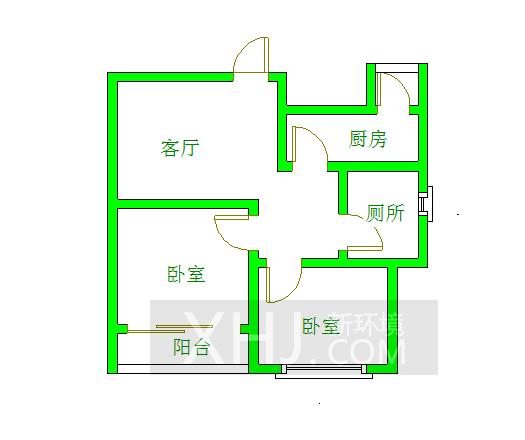 培风小区200号  2室1厅1卫   1400.00元/月室内图1