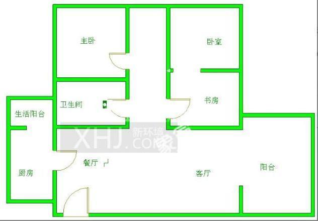 保利叶语  3室2厅1卫   1800.00元/月室内图1