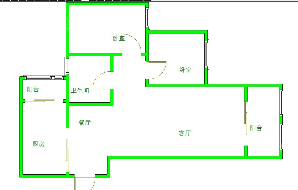 光华碧邻  2室2厅1卫   2500.00元/月室内图1