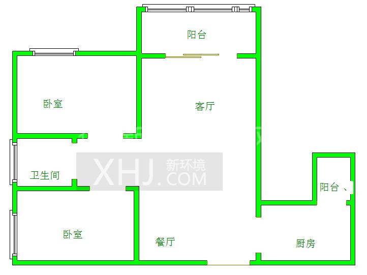 智地哥谭LOFT公寓  2室1厅1卫   2400.00元/月室内图1