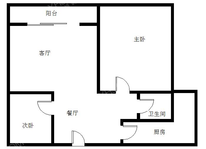 保利心语四期  2室2厅1卫   3000.00元/月室内图1