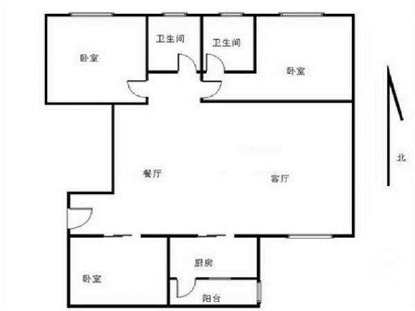 金沙云庭  3室2厅1卫   275.00万室内图1