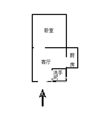 阳光新城  1室0厅0卫   600.00元/月户型图