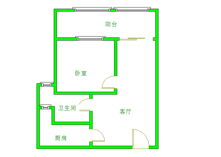 光华揽胜  1室1厅1卫   2200.00元/月室内图1