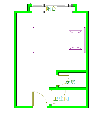 大地新光华  1室0厅1卫   1800.00元/月室内图