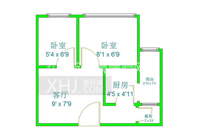 大源25号院  2室1厅1卫   65.00万