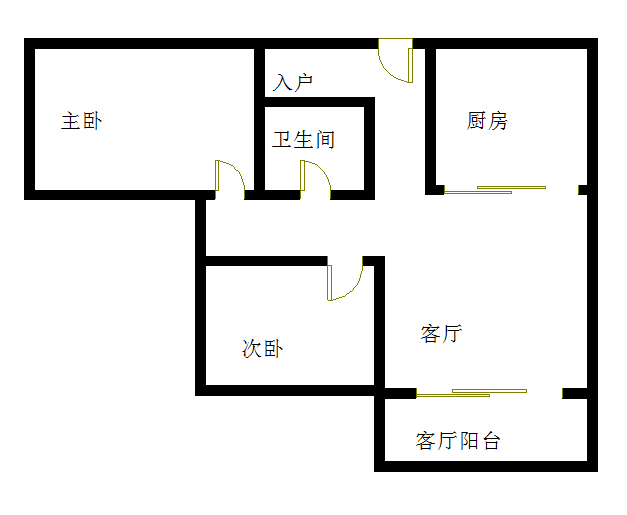 时代晶座  2室2厅1卫   2600.00元/月室内图1