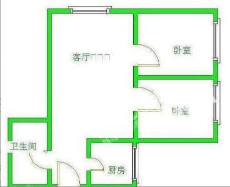 清河庭苑  2室1厅1卫   1500.00元/月室内图1