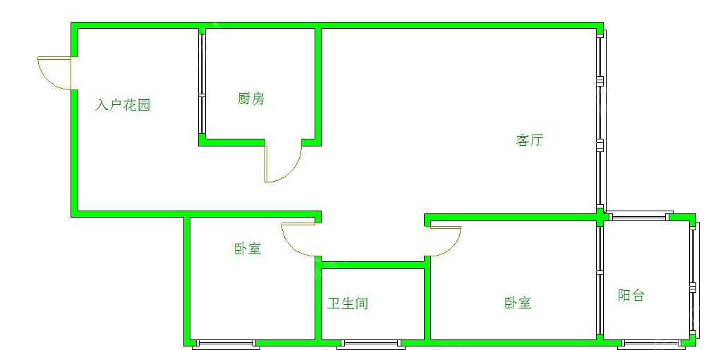 元益花园  2室1厅1卫   2300.00元/月室内图1