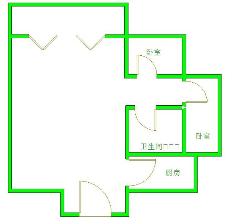 中大君悦金沙五期  2室1厅1卫   3500.00元/月室内图