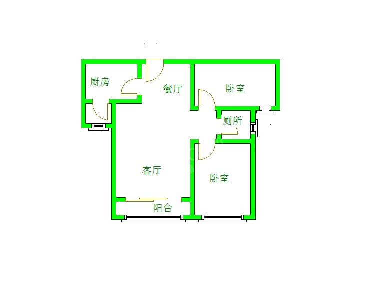 清溪雅筑  2室2厅1卫   2000.00元/月室内图1