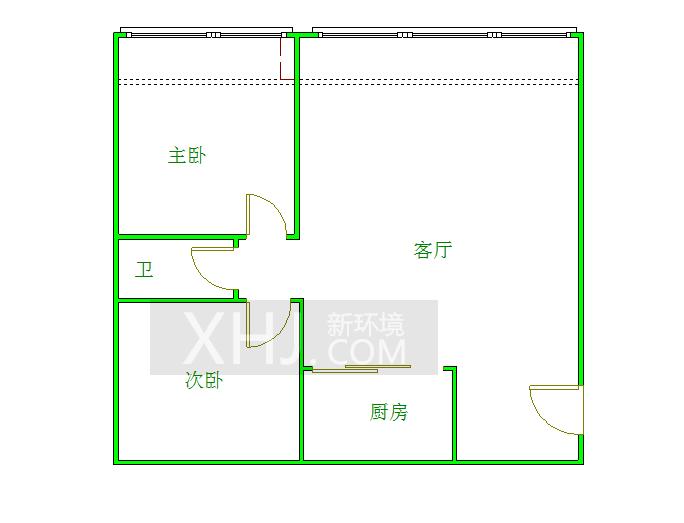 光华揽胜  2室1厅1卫   2200.00元/月室内图1