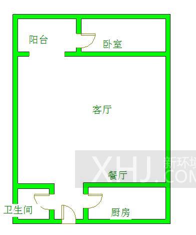 大地新光华  1室1厅1卫   1800.00元/月室内图1