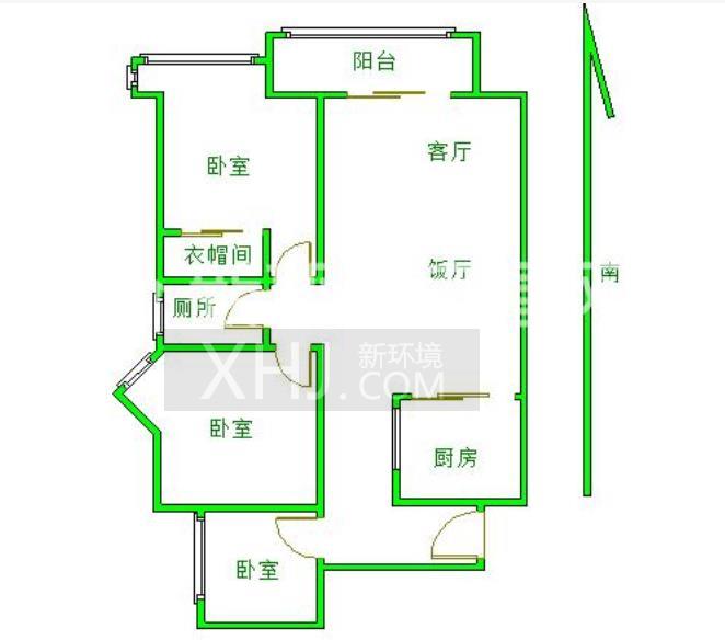 中铁丶西子香荷  2室1厅1卫   228.00万室内图1