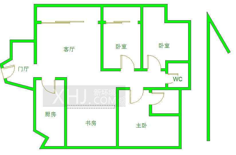 中铁丶西子香荷  4室2厅2卫   3500.00元/月户型图