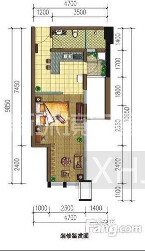 天府鹤林-西区（一期）  2室1厅1卫   1500.00元/月室内图1