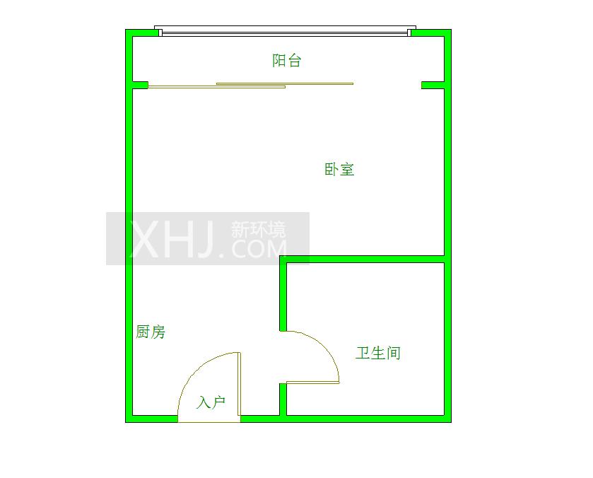 建发金沙里  1室0厅1卫   1900.00元/月室内图1