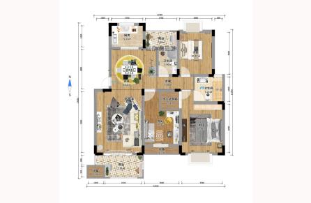 三江花中城  4室2厅3卫   3300.00元/月