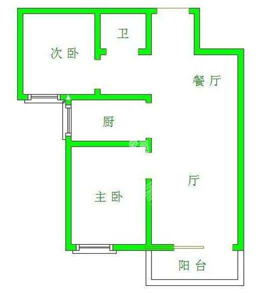 天府鹤林-东区（二期）  1室1厅1卫   1400.00元/月户型图