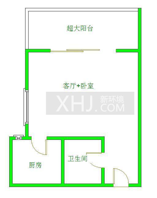 元益花园  1室0厅1卫   1700.00元/月室内图1