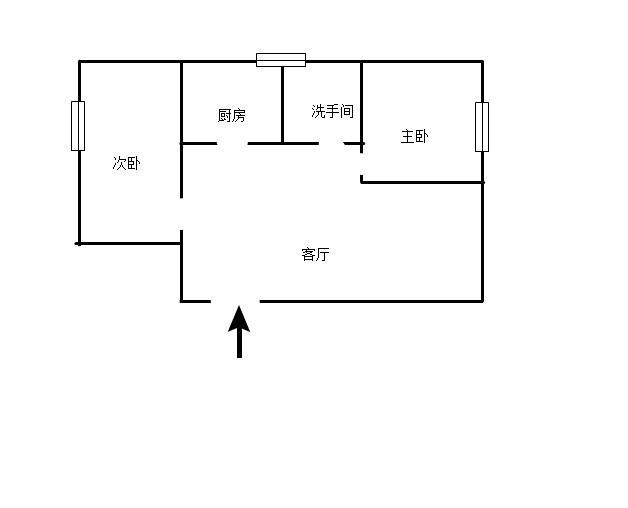 天鹅湖畔  1室1厅1卫   600.00元/月户型图