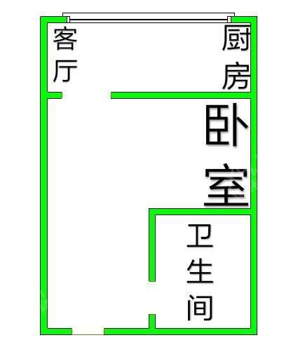 仁美大源映象  1室1厅1卫   1600.00元/月室内图1