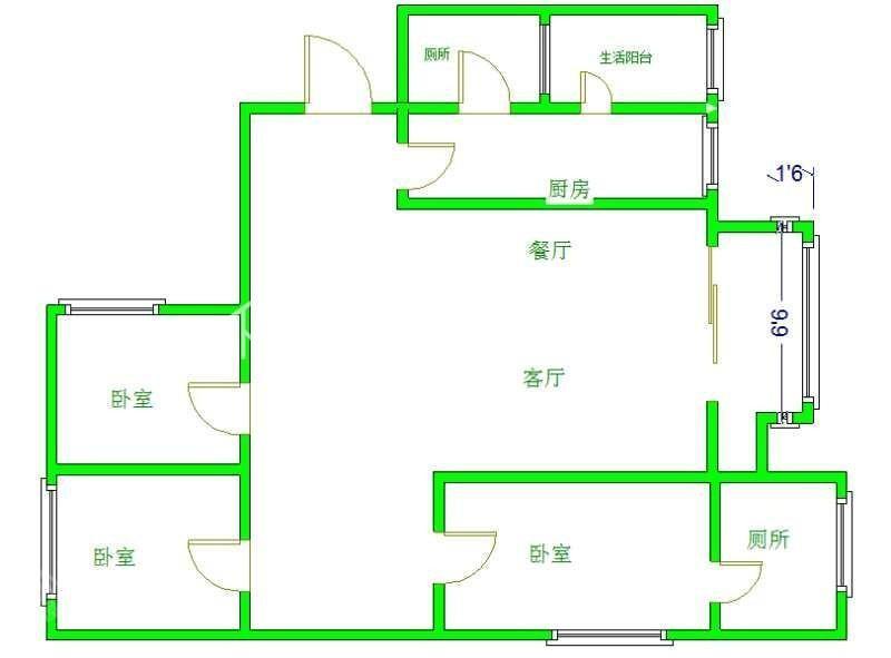 优品道丶曦岸  3室2厅1卫   4200.00元/月室内图1