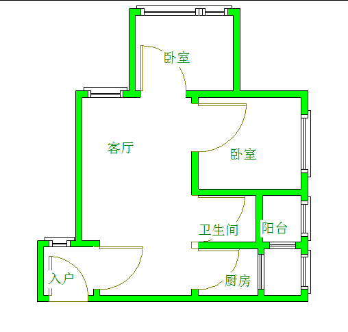 金阳易诚国际  2室2厅1卫   2300.00元/月室内图1