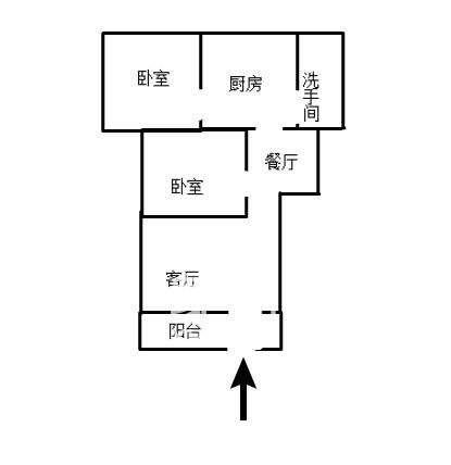 430朝阳村（宋家桥朝阳村）  2室1厅1卫   800.00元/月户型图