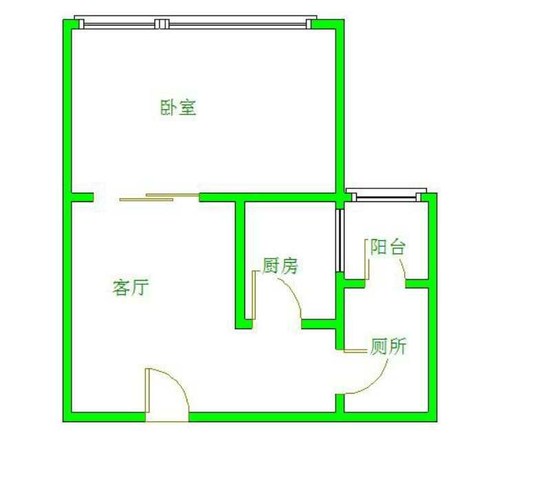 万锦城  2室2厅1卫   1600.00元/月室内图1