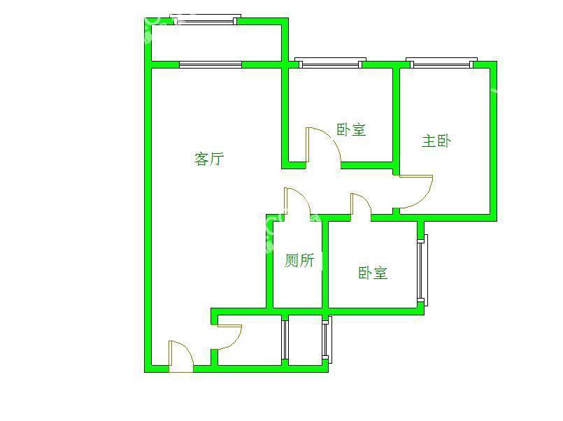 佳兆业君汇上品  3室2厅1卫   2000.00元/月室内图1