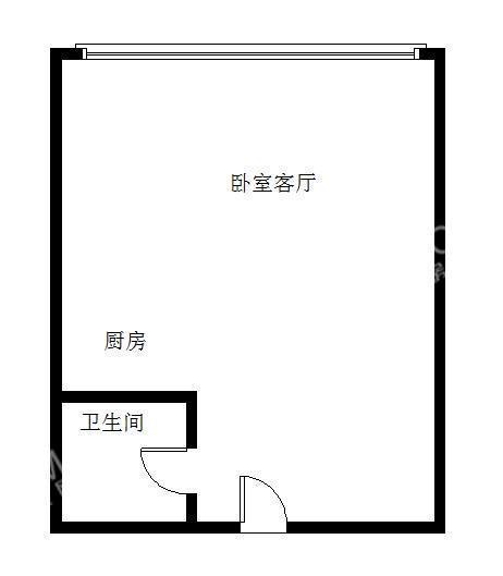 时代晶座  1室1厅1卫   1800.00元/月室内图1