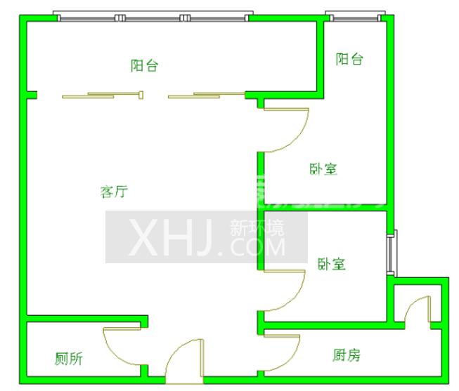 碧华邻  2室1厅1卫   2000.00元/月室内图1