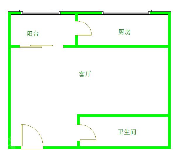 金沙岁月  1室0厅1卫   1500.00元/月室内图1