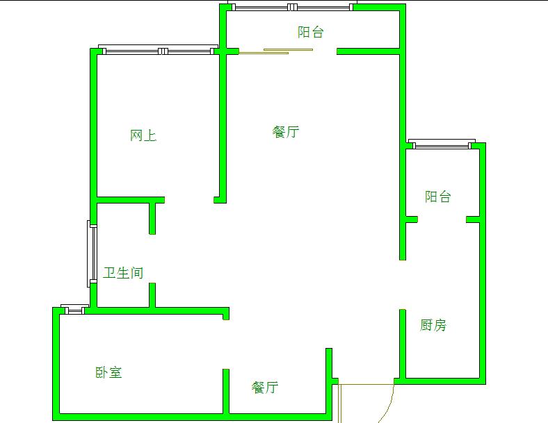 清溪雅筑  2室1厅1卫   1500.00元/月室内图1