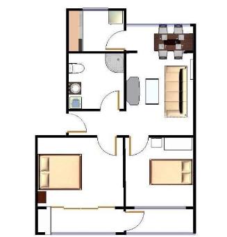 鑫苑鑫都汇  3室1厅1卫   2700.00元/月室内图1