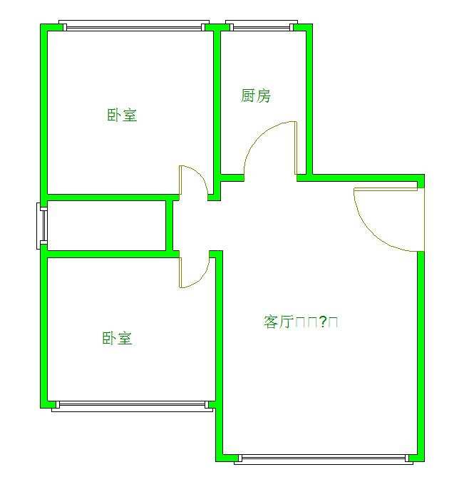 金鹏街176号院 2室1厅1卫 2200.00元/月 金鹏街176号院 2室1厅1卫 2200.00元/月户型图