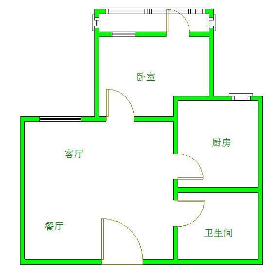 光华杏林  1室1厅1卫   1800.00元/月室内图1