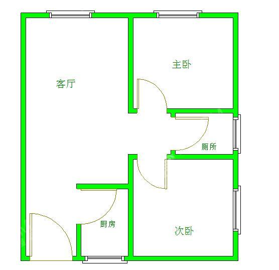 时代晶座  2室1厅1卫   3000.00元/月室内图1