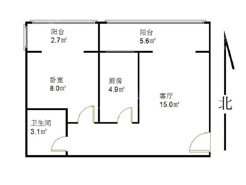 知贤坊  1室1厅1卫   127.00万