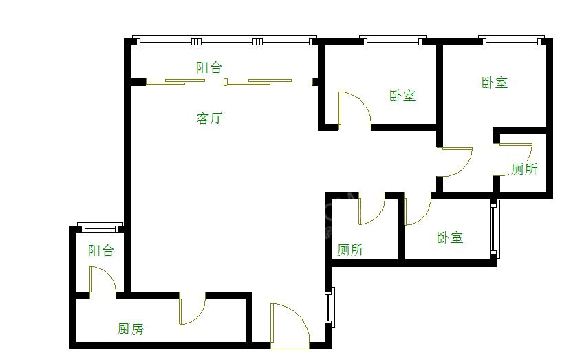 朗基天香  3室1厅2卫   4300.00元/月室内图1