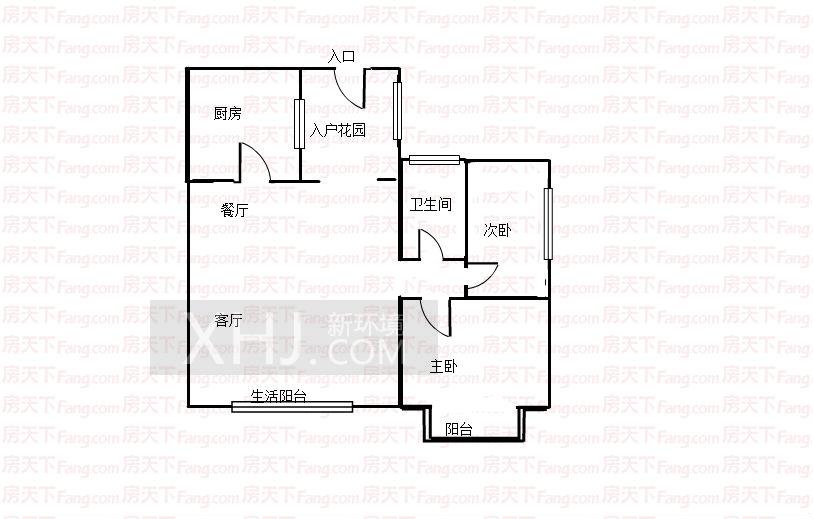 中大君悦金沙五期  2室2厅1卫   3700.00元/月室内图1