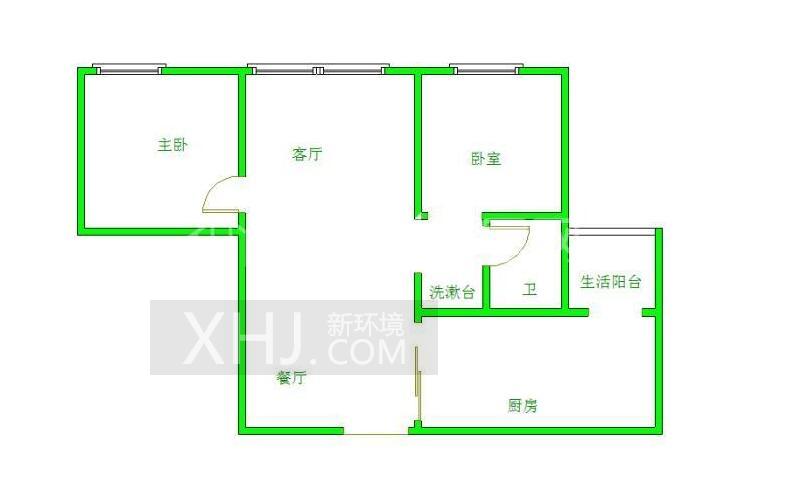 光华逸家  2室2厅1卫   2300.00元/月室内图1