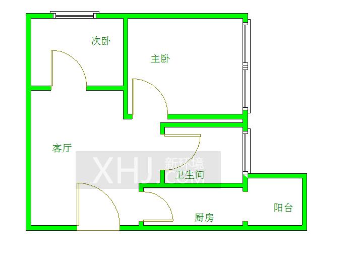 复地雍湖湾  2室1厅1卫   4500.00元/月室内图1